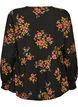 Blouse met lange mouwen en bloemenprint, Zwart, Packshot image number 1