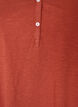 T-shirt met lange mouwen, V-hals en knopen, Bruin, Packshot image number 2