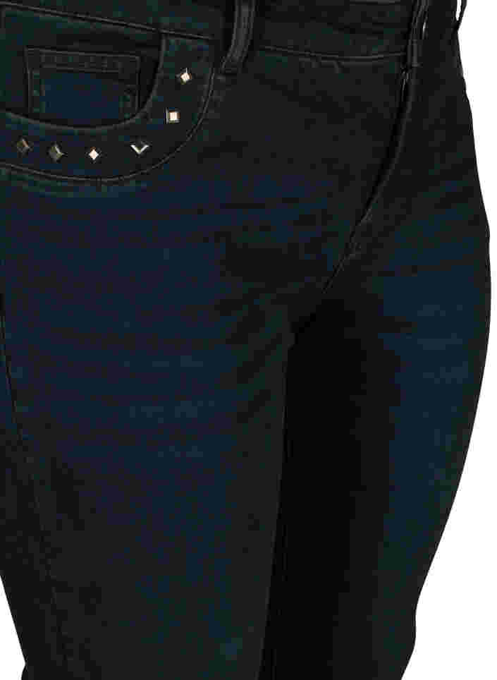 Slim fit Emily jeans met klinknagels, Dark blue, Packshot image number 2
