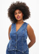 Strak denim vest met knopen, Blue Denim, Model image number 0