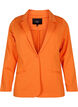 Basic blazer met knoop en sierzakken, Mandarin Orange, Packshot image number 0