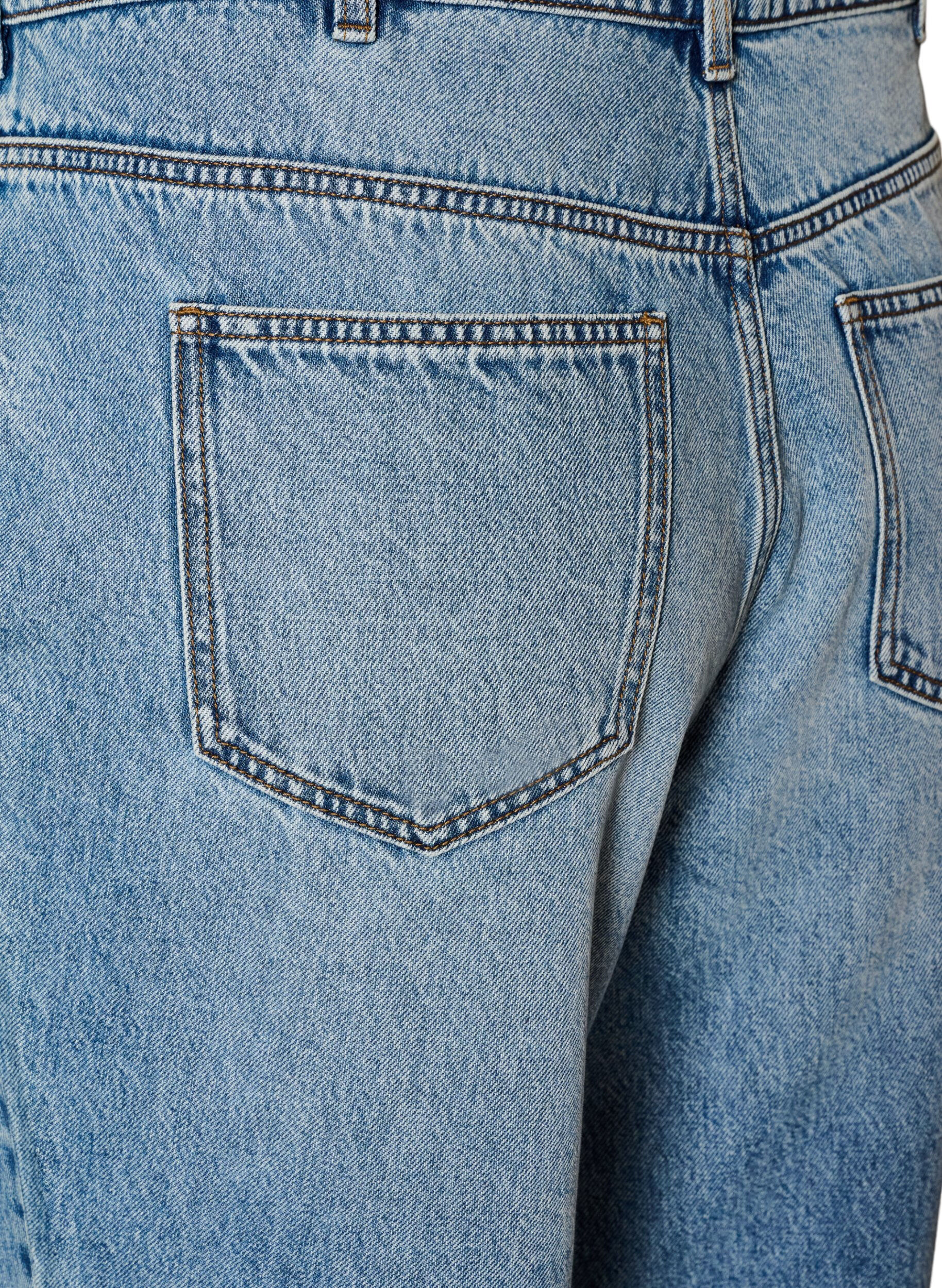 ZizziKiana straight-fit jeans met hoge taille, Blauw, Packshot image number 3