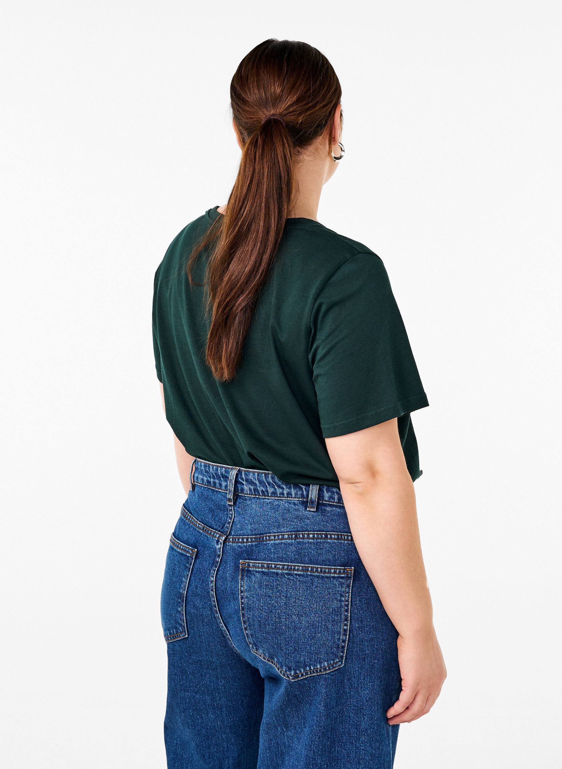 Zizzi Kerst T-shirts in 100% katoen, Scarab w. Tree, Model image number 1