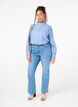Overhemd blouse met strepen en ruches, Princess Blue W. St., Model image number 2