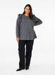  Blouse met lange mouwen en ruches, Dark Grey Melange, Model image number 2