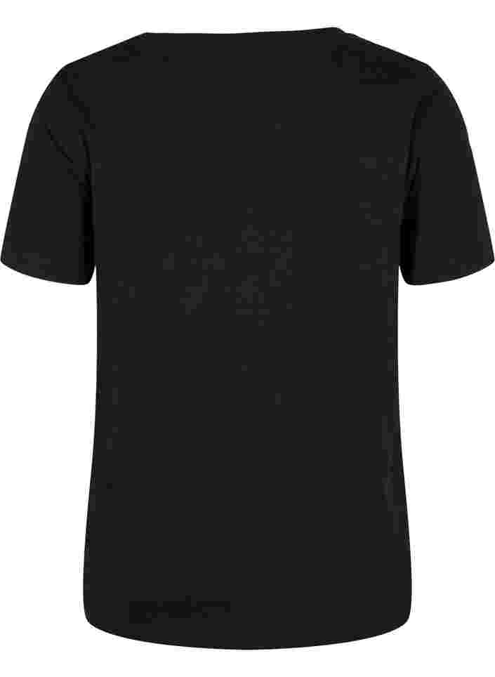 Trainingsshirt met print, Black w. RoseGoldF., Packshot image number 1