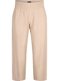 Smock broek met linnen, Beige