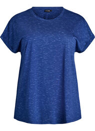 Los workout T-shirt met korte mouwen, Blauw