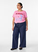 T-shirt met motief, Roze, Model image number 1