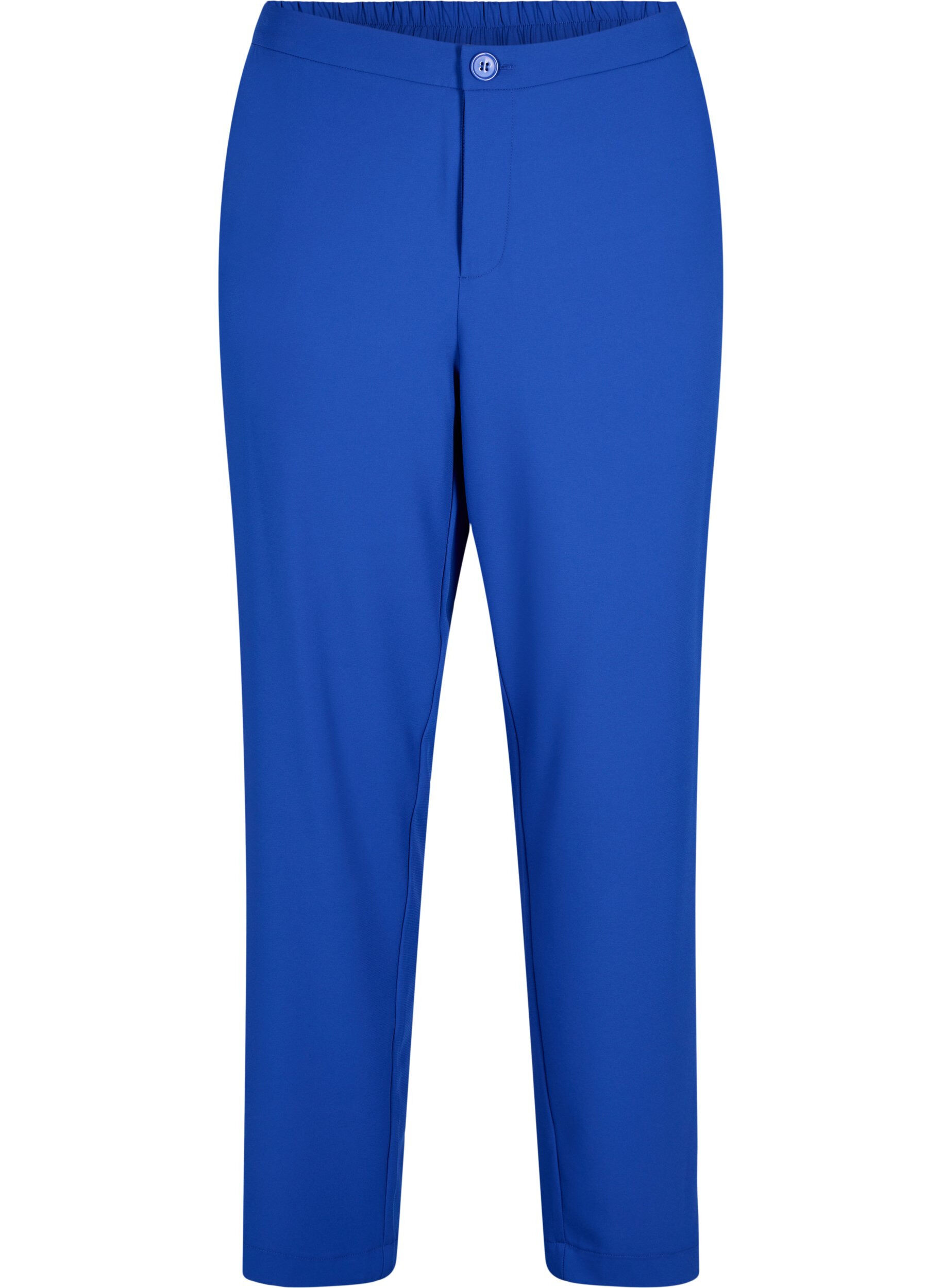 Zizzi Klassieke broek met zakken, Blauw, Packshot image number 0