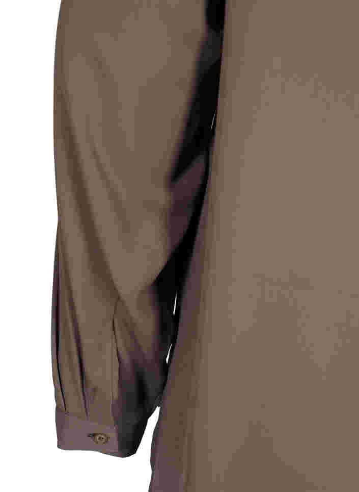 Effen kleur overhemd met v-hals, Falcon, Packshot image number 3