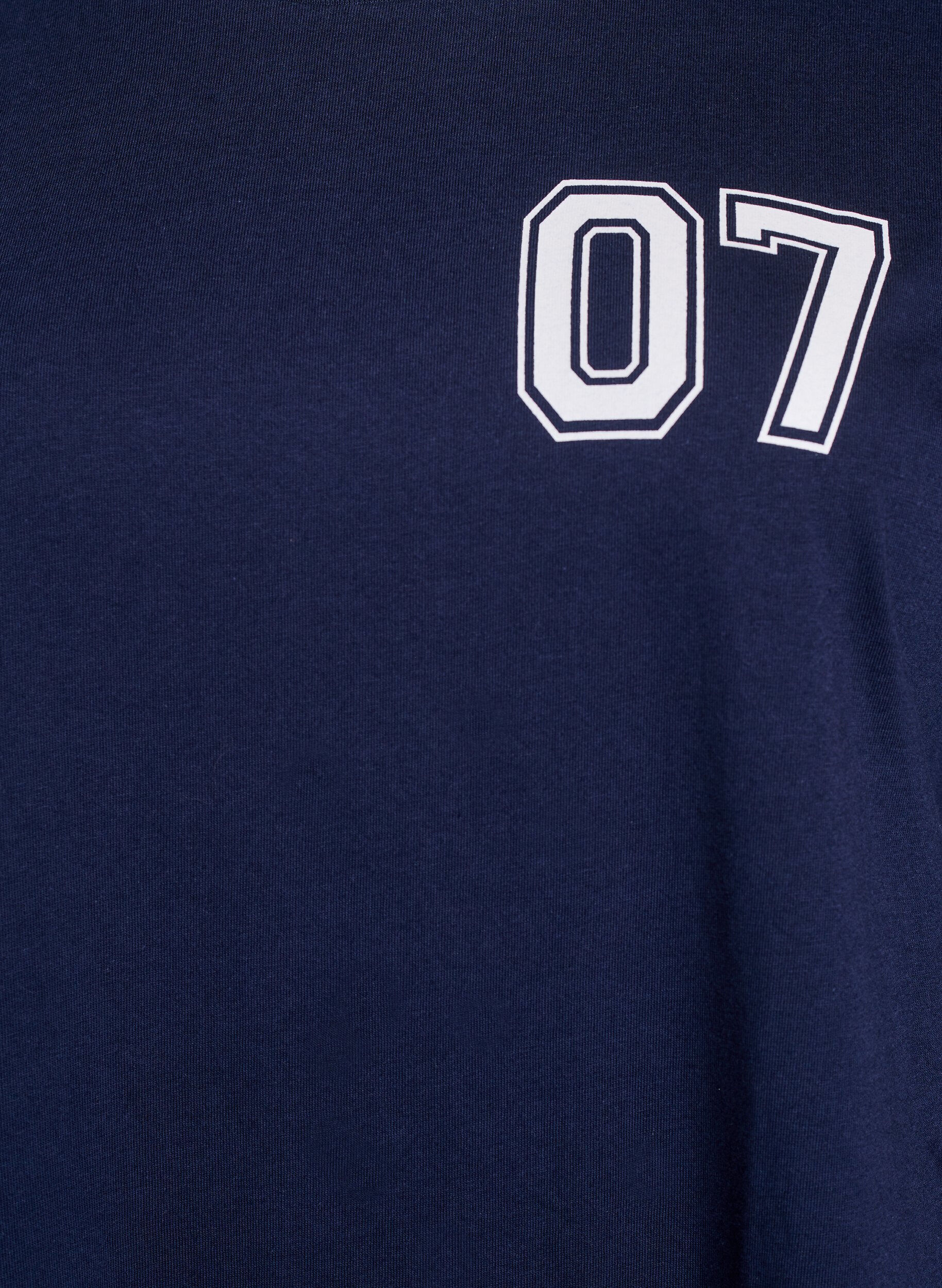 Zizzi Kort T-shirtjurkje met sportieve details, Blauw, Packshot image number 2