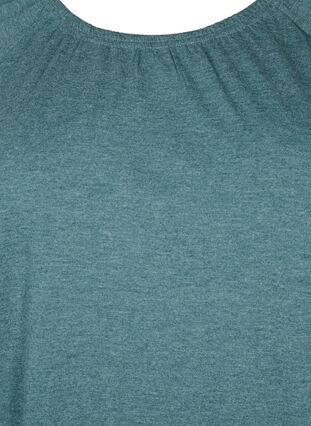 Gestreepte blouse met 3/4 mouwen, Scarab Mel., Packshot image number 2