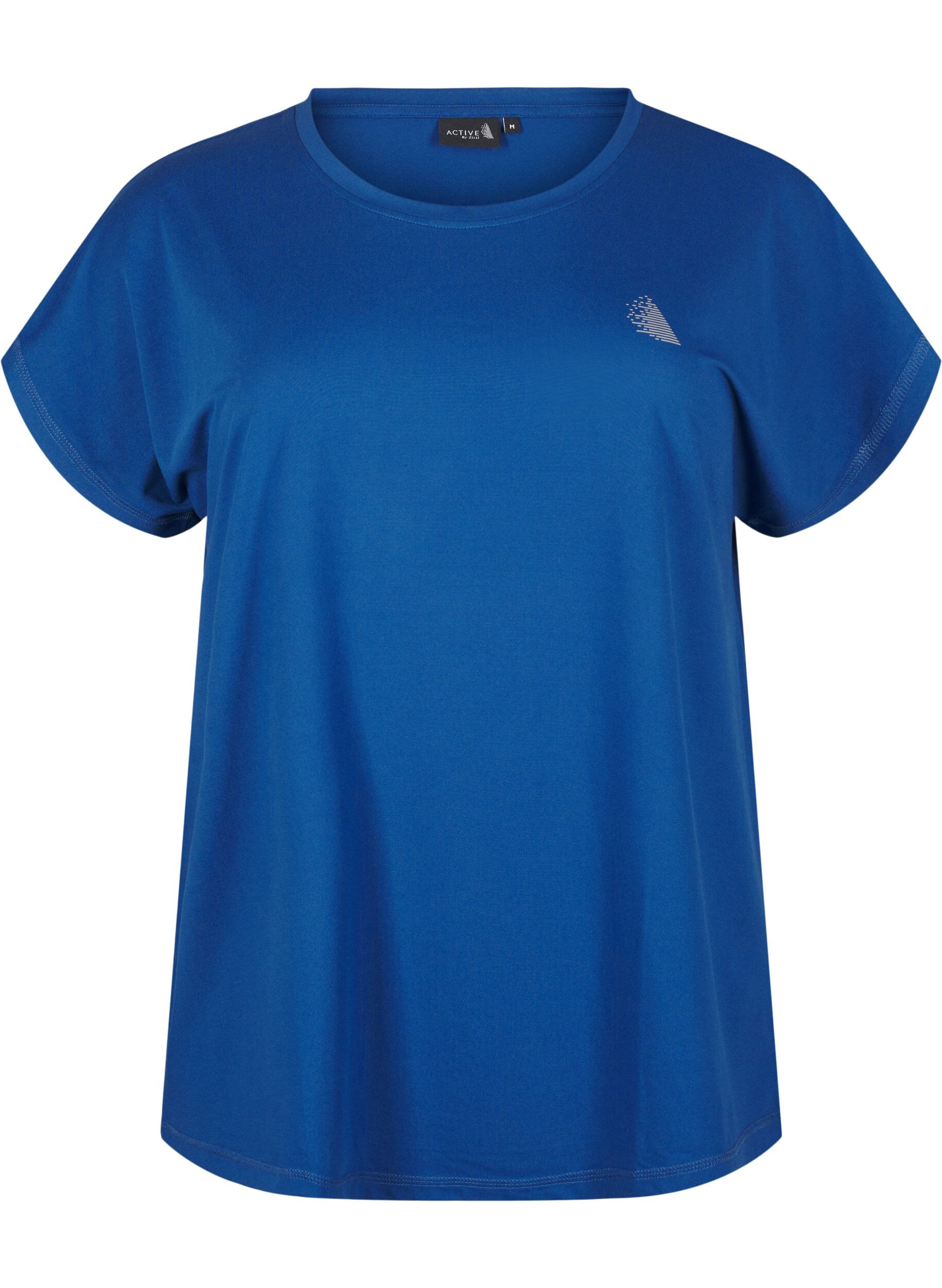Zizzi Effen gekleurd T-shirt voor sporten, Blauw, Packshot image number 0