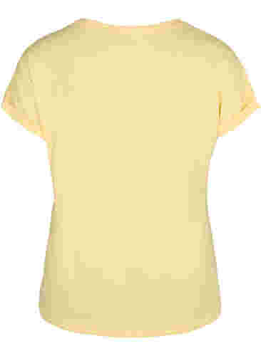 T-shirt met korte mouwen van katoenmix, Popcorn, Packshot image number 1