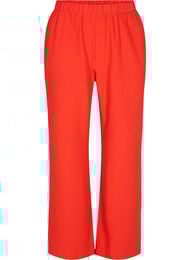 Flared broek met elastiek in de taille, Rood