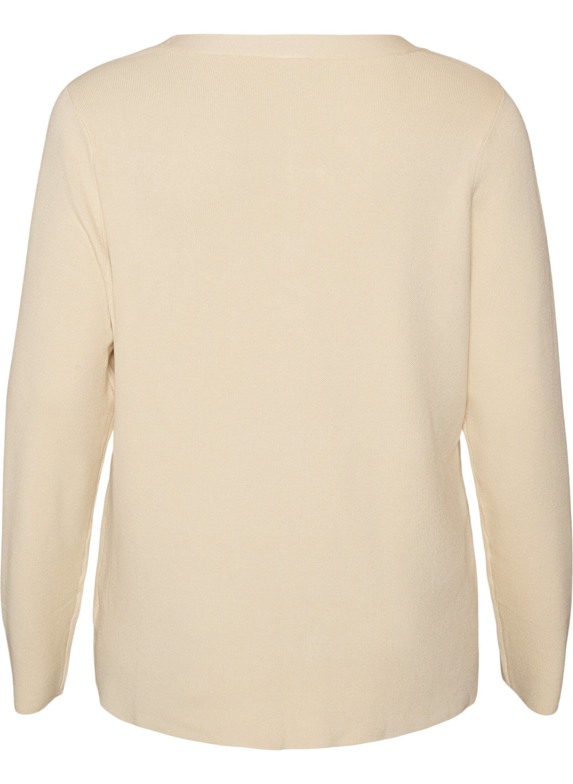ZizziFijngebreide cardigan met decoratieve knopen, Vanille, Packshot image number 1