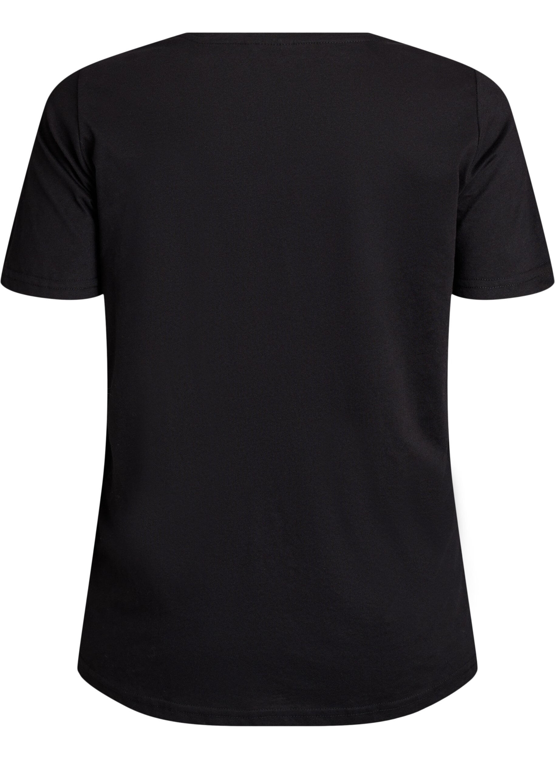 ZizziT-shirt met print, Zwart, Packshot image number 1
