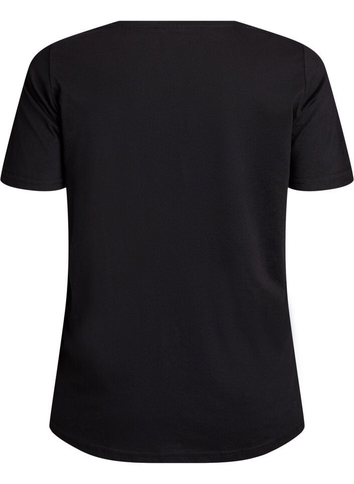 T-shirt met print, Zwart, Packshot image number 1