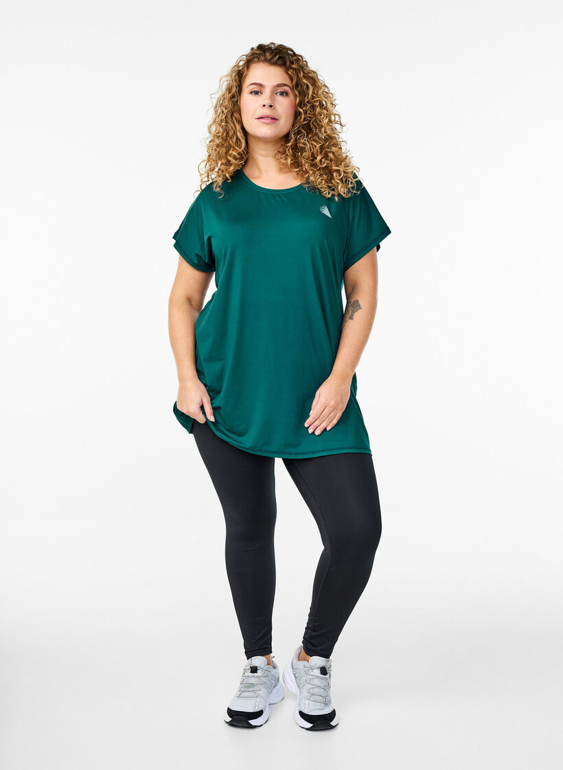 Lang trainings T-shirt, Groen, Model image number 1