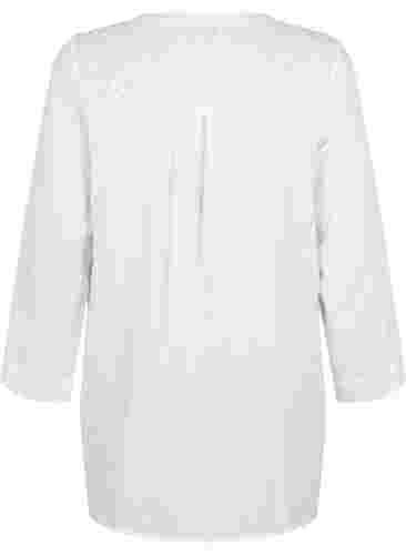 Tuniek van katoen met anglaise borduurwerk, Bright White, Packshot image number 1