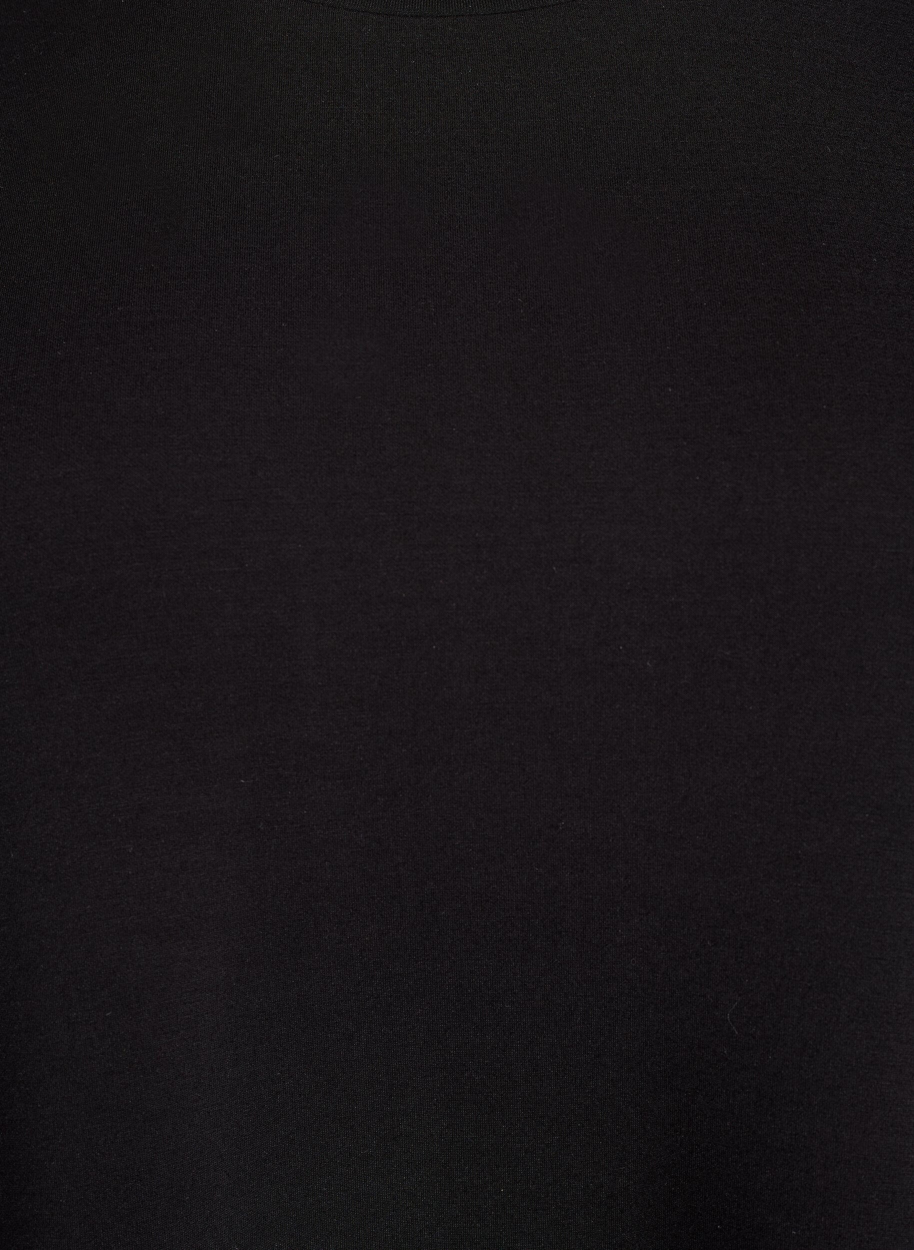 Zizzi Jersey blouse met ronde hals, Zwart, Packshot image number 2