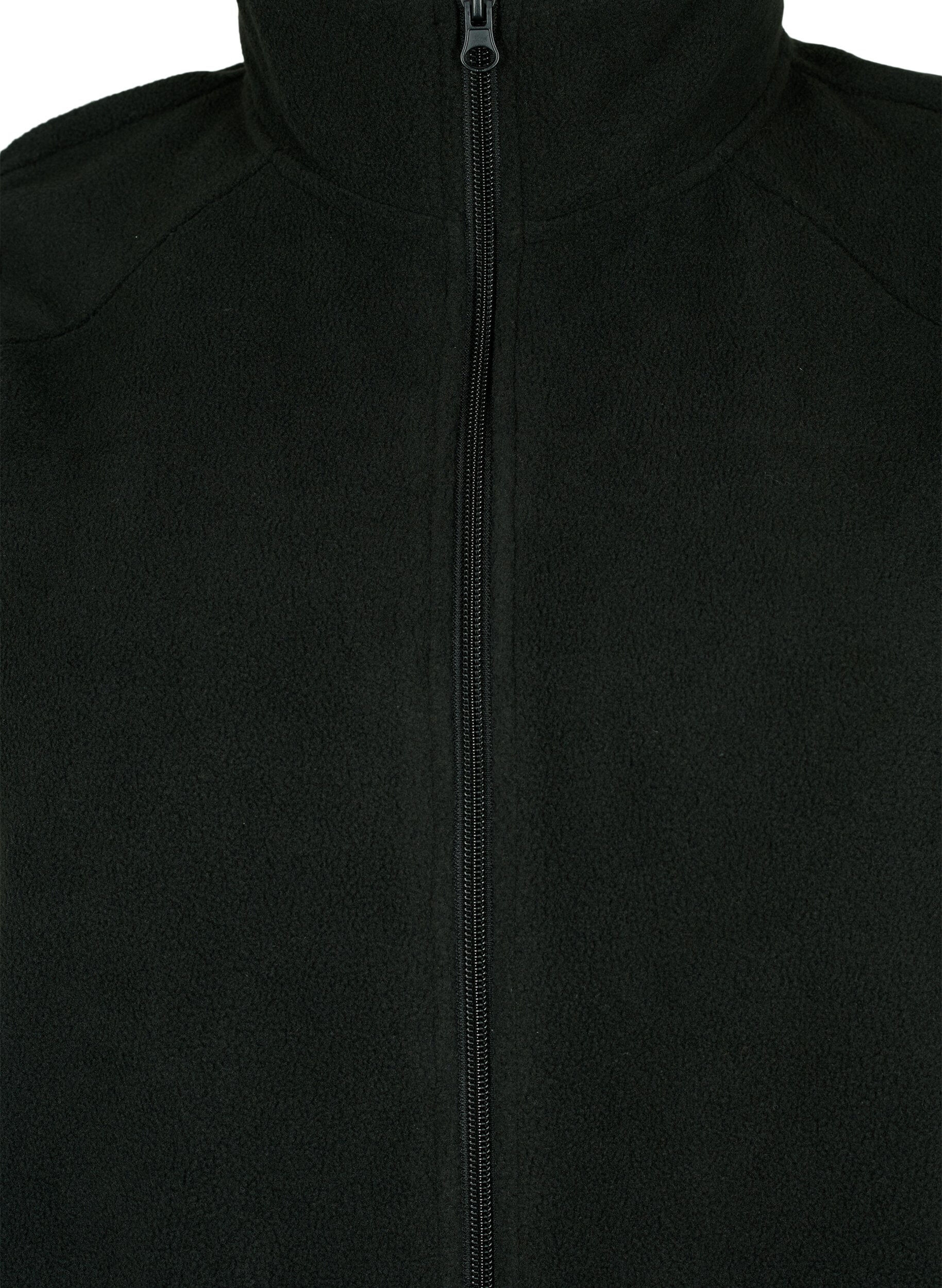 ZizziFleece vest met zakken, Zwart, Packshot image number 2