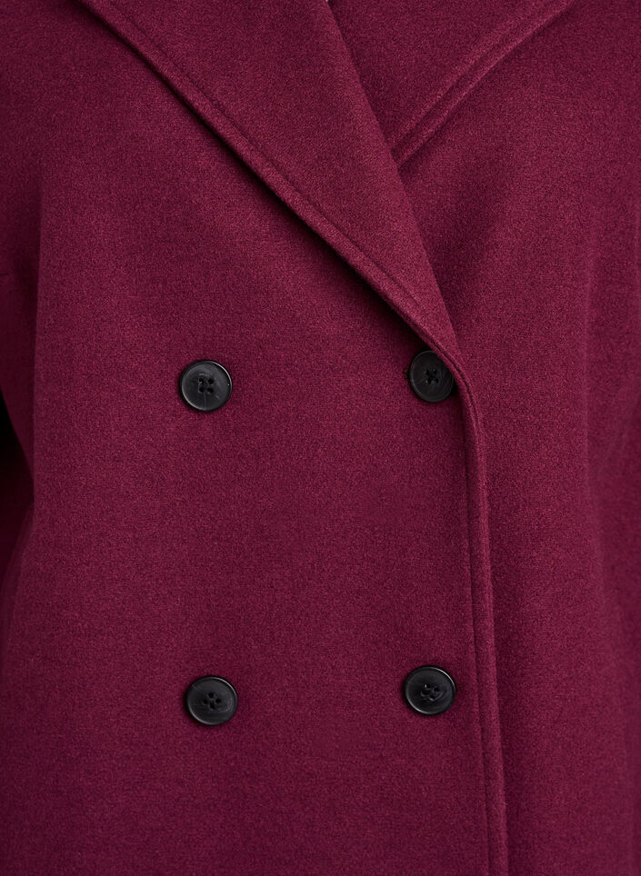 Korte jas met dubbele knoopsluiting, Rood, Packshot image number 2