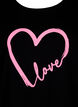 Katoenen T-shirt met ronde hals en print, Black W. Heart L., Packshot image number 2