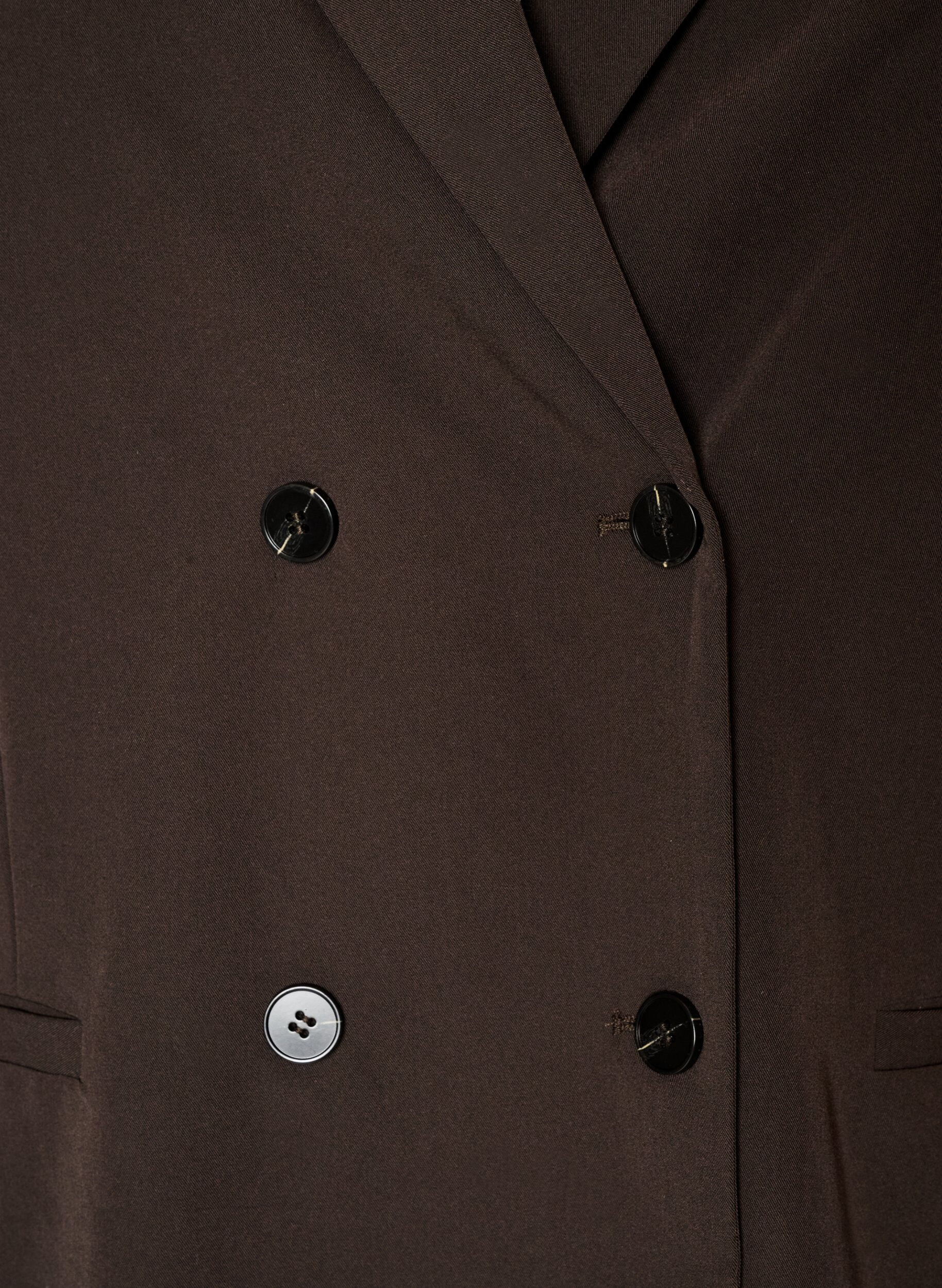 ZizziDouble-breasted blazer met een losse pasvorm, Bruin, Packshot image number 2