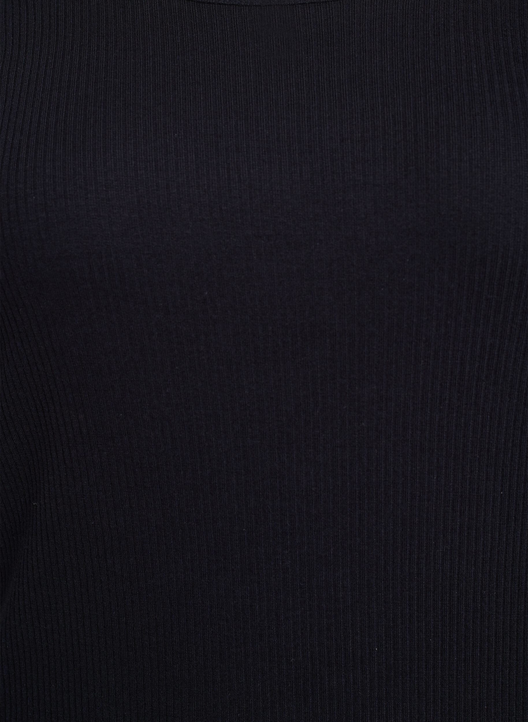 Zizzi Maxi jurk in jersey met korte mouwen, Zwart, Packshot image number 2