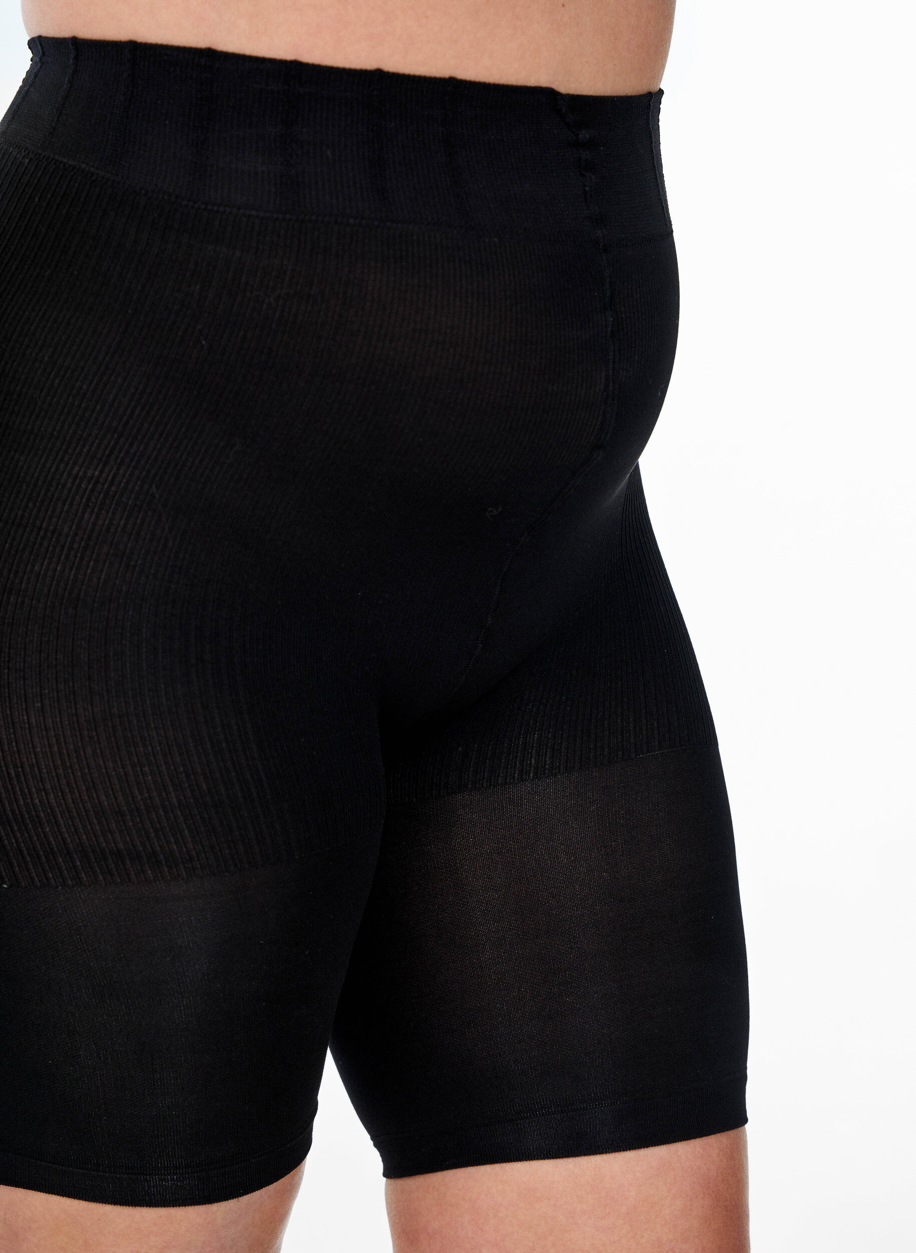 Zizzi 2-pack push-up shorts in 60 denier met shaping effect, Zwart, Packshot image number 2