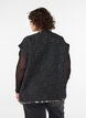 Geruite gilet met decoratieve knopen, Zwart, Model image number 2