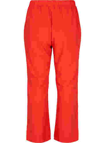 Flared broek met elastiek in de taille, Fiery Red, Packshot image number 1