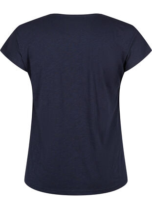 Katoenen t-shirt met bladprint, Night Sky W. leaf, Packshot image number 1