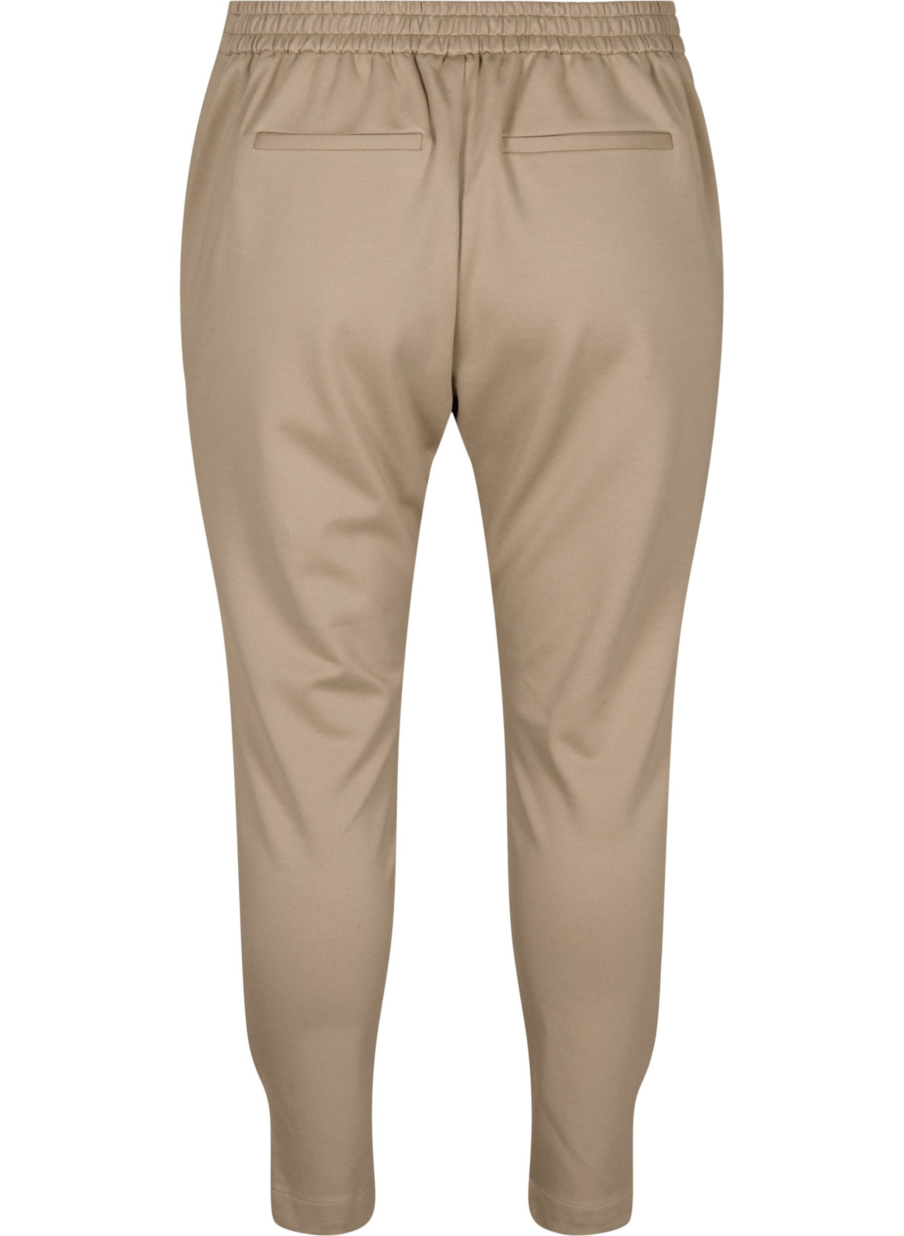 Zizzi Korte broek met zakken, Beige, Packshot image number 1