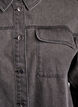 Denim shirt met oogjes op de mouwen, Grey Denim, Packshot image number 2