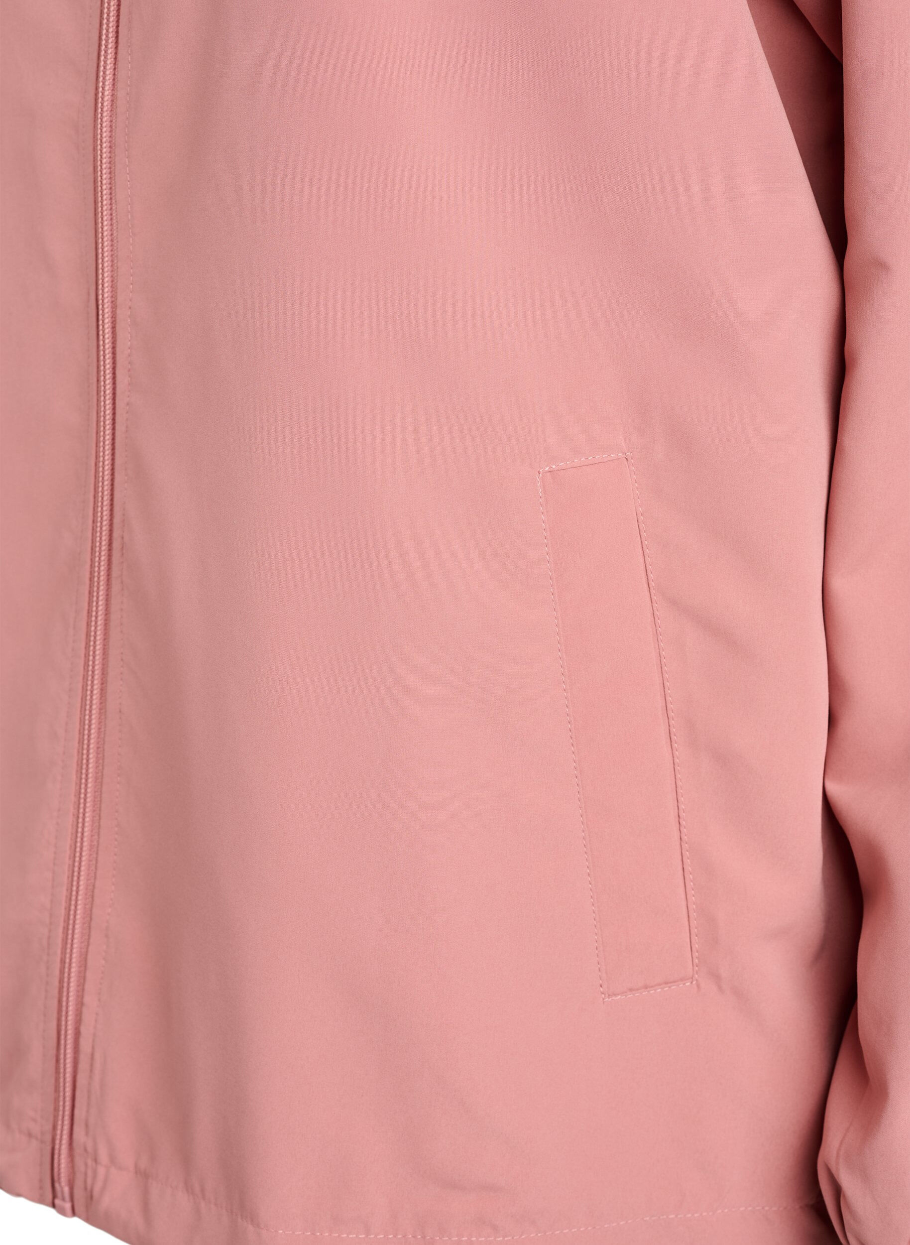 ZizziLichtgewicht jas met een capuchon en ritssluiting, Roze, Packshot image number 3