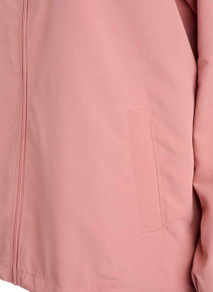 Lichtgewicht jas met een capuchon en ritssluiting, Roze, Packshot image number 3