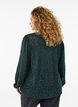 Blouse met lange mouwen met glitter en patroon, Groen, Model image number 2