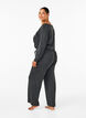 Jumpsuit met overslag en strikjes, Dark Grey Melange, Model image number 1