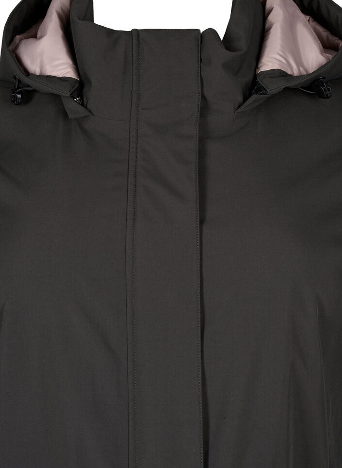 Functionele parka winterjas met een capuchon, Raven, Packshot image number 2