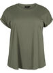 T-shirt met korte mouwen van katoenmix, Groen, Packshot image number 0