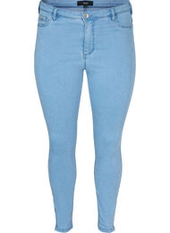 Gecropte Amy jeans met ritssluiting details, Blauw