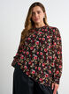 Blouse met all-overprint en korte knoopsluiting, Roze, Model image number 0