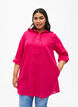 Tuniek met capuchon van katoen en linnen, Bright Rose, Model image number 0