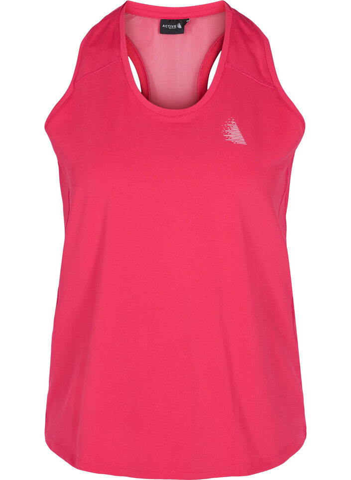 Sporttop met racerback rug en mesh, Jazzy, Packshot image number 0