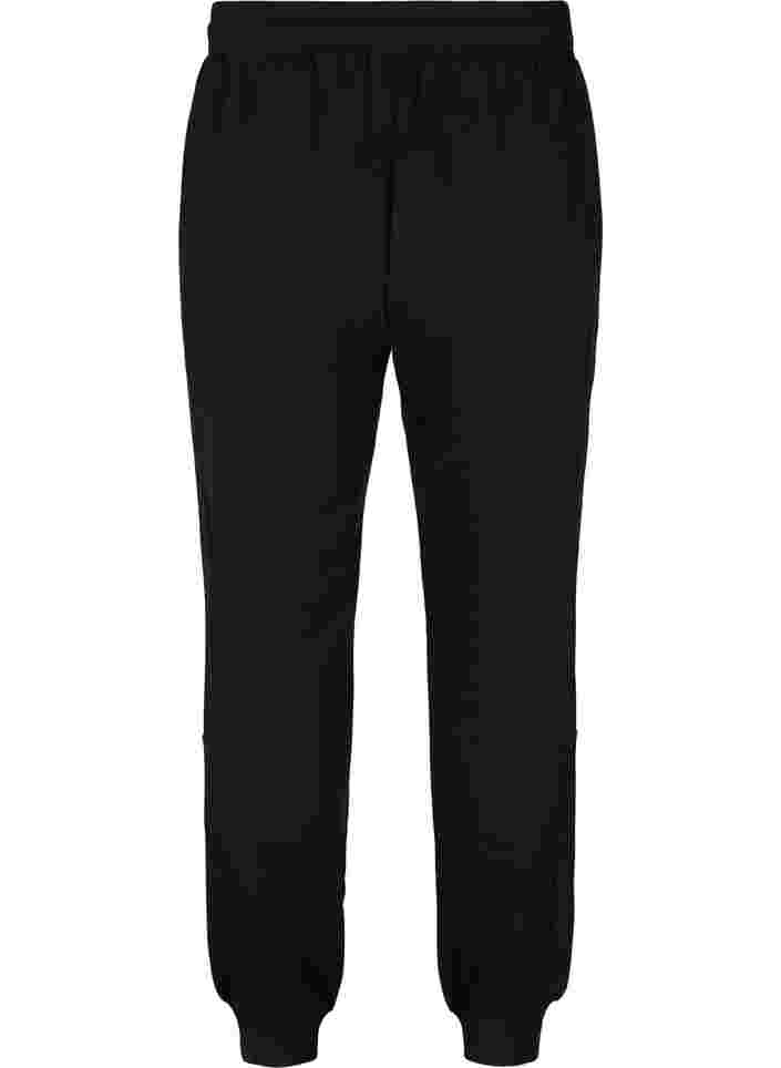 Sweatpants met trackdetails, Black, Packshot image number 1