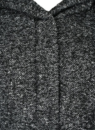 Bouclé jas met wol, Black Mel., Packshot image number 2