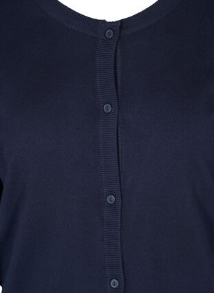 Gebreid vest met knopen in viscosemix, Night Sky, Packshot image number 2